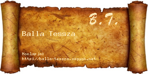 Balla Tessza névjegykártya